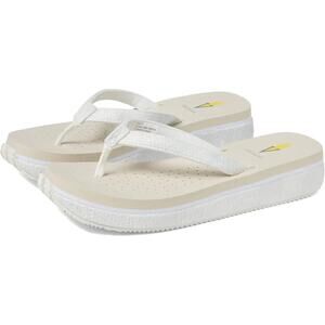 VOLATILE Untamed Flip Flops PV102 in White Metallic, Size 11, New in Box